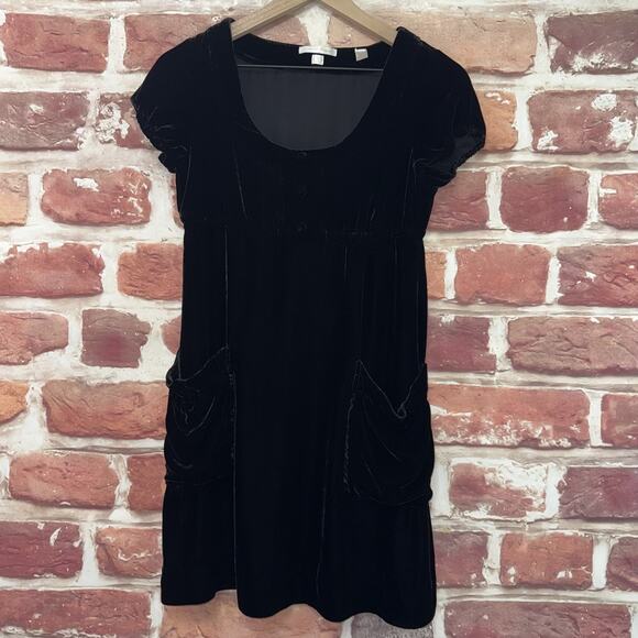 Original Penguin Dress Women's S Plain Black Silk Blend Velvet Casual Evening - Picture 1 of 9